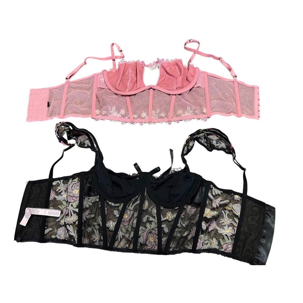 Victorias Secret Dream Angels Floral Embroidered Corset Top Bundle 32B festival‎ - Picture 9 of 10